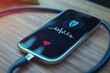 © YouraPechkin - Heartbeat monitoring displayed on smartphone with stethoscope nearby