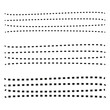 © Сергей Полякевич - Dotted line patterns. Black wavy shapes. Minimal design elements. Seamless vector lines.