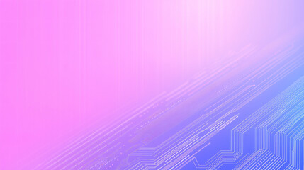 Poster - Tech Lines: Modern Abstract: A vibrant, digital design of intricate, illuminated pathways merges a gradient of pink and blue hues. A visual symphony of modern technology and innovation.