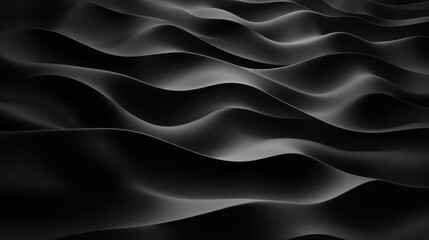 Wall Mural - dynamic interplay of light and shadow in a wave pattern against black background
