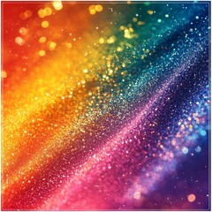 Aufkleber - Radiant Rainbow Dust: A Swirl of Glittering Light and Colorful Bokeh for Festive Backgrounds and Magical Designs