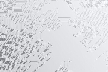 Poster - Circuit Board Detail: intricate and abstract representation of a circuit board's intricate pathways, showcasing technological advancement.