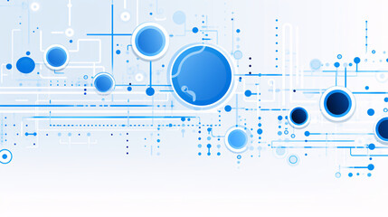 Leinwandbilder - A white and blue background with a simple flat vector design, ideal for office business presentations.

