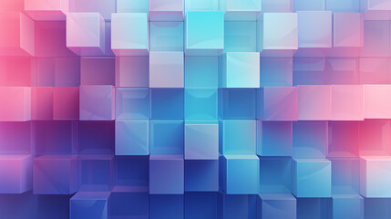 Poster -  Abstract geometric pattern with soft pastel gradients, perfect for web technology banners and presentations.