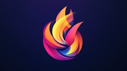 Poster - Abstract fluid gradients design, glowing vibrant colors illustration