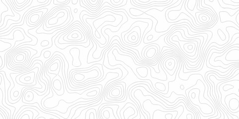Poster - white topo contour map on white background, topographic contour lines. seamless pattern with lines t