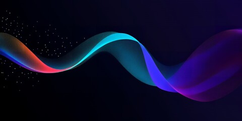 Poster - Abstract Colorful Wave Flowing Dynamic Energy Motion Design Background