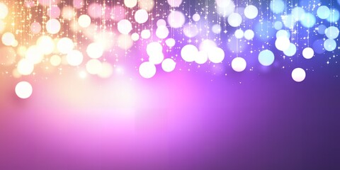 Poster - Abstract Festive Background Purple Pink Bokeh Lights Sparkle Glitter Design