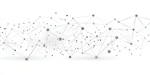 Poster - Abstract Network Connection Dots Lines Global Communication Technology Background