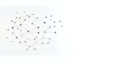 Poster - Abstract Network Connection Dots Lines Graphic Design White Background