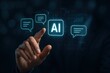 © Thitiporn - AI Interaction: A hand interacts with an AI interface, symbolizing the power of artificial intelligence in a modern technology landscape.