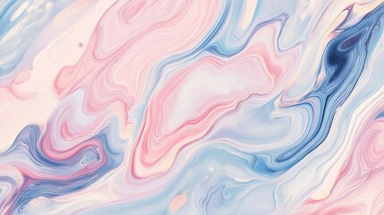 Poster - A fluid marble effect in soft pastel shades blending seamlessly