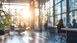 © Blurred Bokeh - Blurred modern coworking space with professionals collaborating in the background