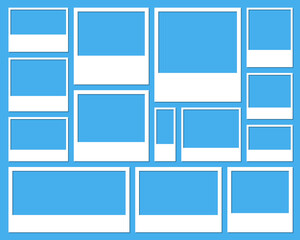 Poster - Simple photo album polaroid set background