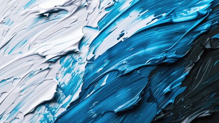 Fototapete - A stunning abstract artwork featuring vibrant shades of blue and white. This piece represents the fluidity of culture and expression, perfect for modern decor.