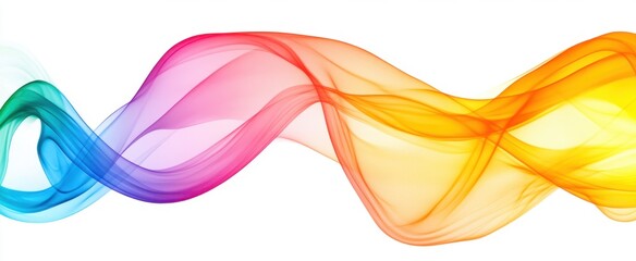 Poster - Vibrant abstract wave design featuring smooth flowing gradients in various bright colors. Ideal for backgrounds, modern art projects, and creative presentations.