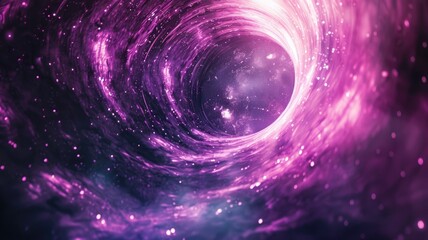 Poster - An enchanting cosmic vortex filled with vibrant colors and swirling stars, creating a surreal and captivating visual experience in deep space.