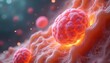 © Vadym - 3D render of early-stage breast cancer tumor forming in ductal system. Illustration shows microscopic view of cells, disease. Concept medical, healthcare, research, oncology, awareness, diagnosis,