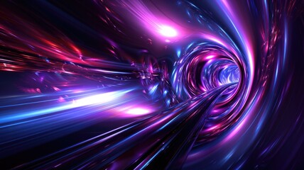 Poster - Explore this vibrant abstract technology background, featuring dynamic light and swirling colors, perfect for digital design, science fiction, or modern art themes.