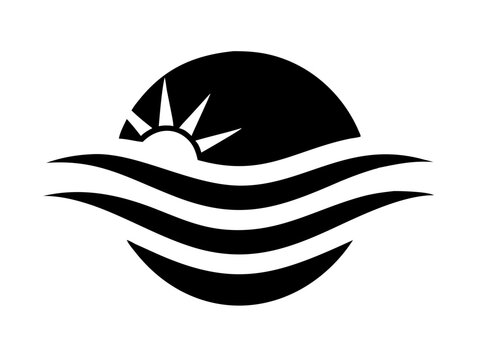 balck beaeh logo vector design