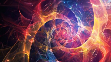 Poster - Explore this vibrant abstract geometric art, displaying intricate patterns and dynamic colors that embody theoretical concepts and creative exploration in design.