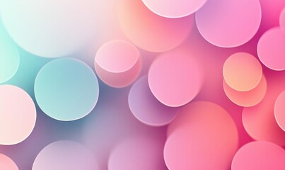 Poster - A dreamy background of pastel circles, with subtle gradations of color that evoke softness and gentle light.