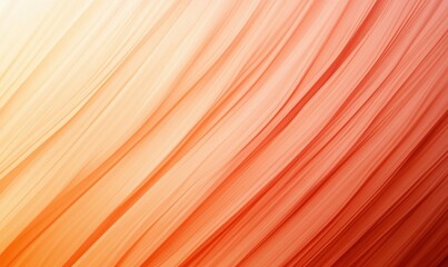 Poster - Gentle peach and orange diagonal lines create a soft, textured abstract background design.