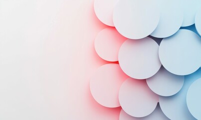 Poster - Overlapping pastel circles with soft gradients create a visually appealing, contemporary abstract background.