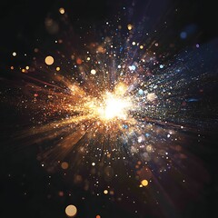  - Exploding light burst in space