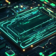 Aufkleber - Cybernetic Circuitry: A Glimpse into the Heart of Technological Innovation and Futuristic Computing Systems