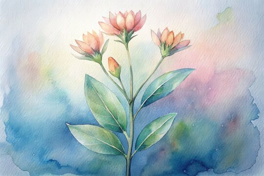 water color illustration of single flower