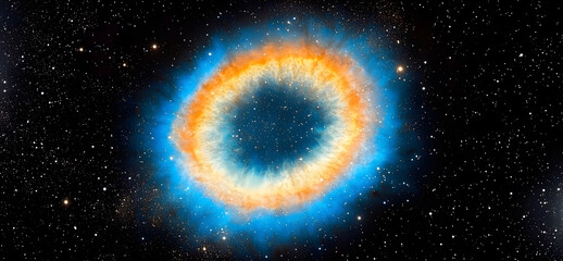 Wall Mural - Vibrant cosmic nebula displays dazzling colors and intricate patterns in the depths of space, showcasing the beauty of astronomical phenomena and stellar evolution