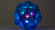 © DANI - Geometric origami sphere illuminated with RGB LEDs showcasing modern papercraft