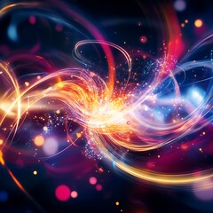 Fototapete - Abstract energy explosion