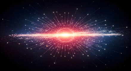 Poster - Cosmic gateway with radiant energy flow depicting an abstract technology concept