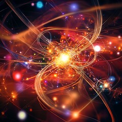 Fototapete - Cosmic energy explosion, swirling nebula