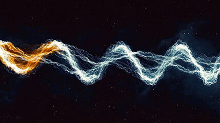 Aufkleber - Exploring alien communication through vibrant radio wave pulses across the cosmos