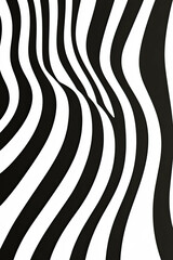 Poster - Elegant flow of black and white zebra patterns in smooth abstract waves