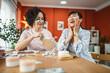 © Miljan Živković - female friends share skincare moment use eye patches relax together
