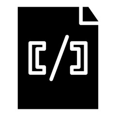 Fototapete - Code Coding Script Glyph Icon