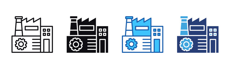 Poster - Manufacture icon sheet multiple style collection