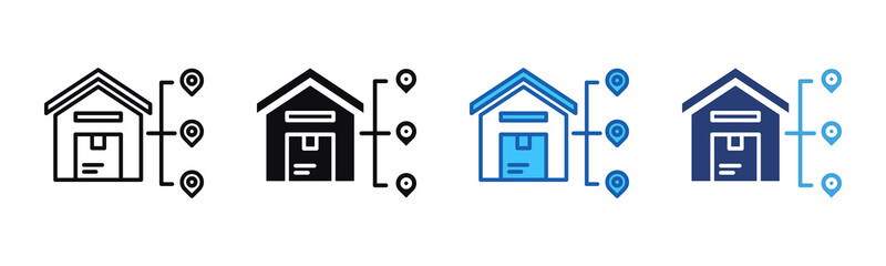 Poster - Distribution icon sheet multiple style collection