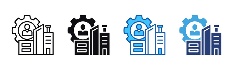 Poster - Manufacture icon sheet multiple style collection