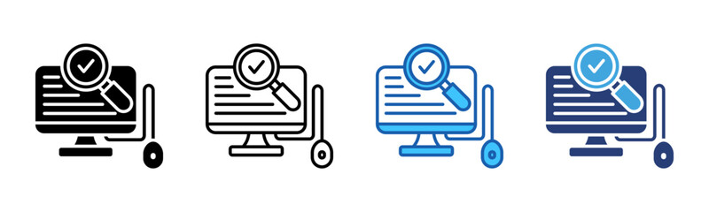 Poster - Monitoring icon sheet multiple style collection