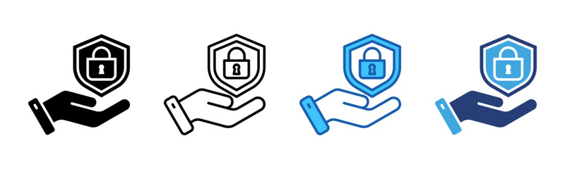 Poster - Security icon sheet multiple style collection