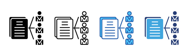 Poster - Collaboration icon sheet multiple style collection