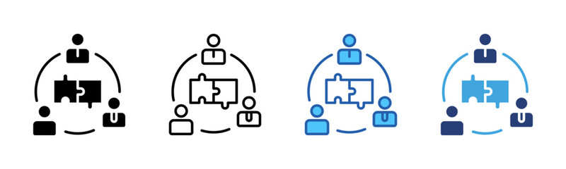 Poster - Teamwork icon sheet multiple style collection