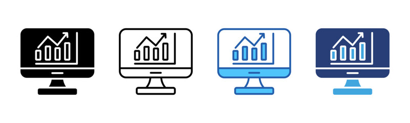 Poster - Statistics icon sheet multiple style collection