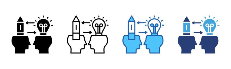Poster - Brainstorm icon sheet multiple style collection
