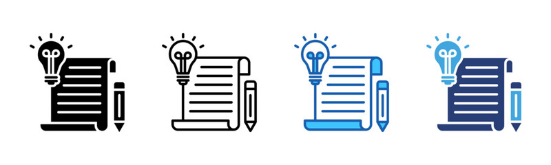 Poster - Concept icon sheet multiple style collection